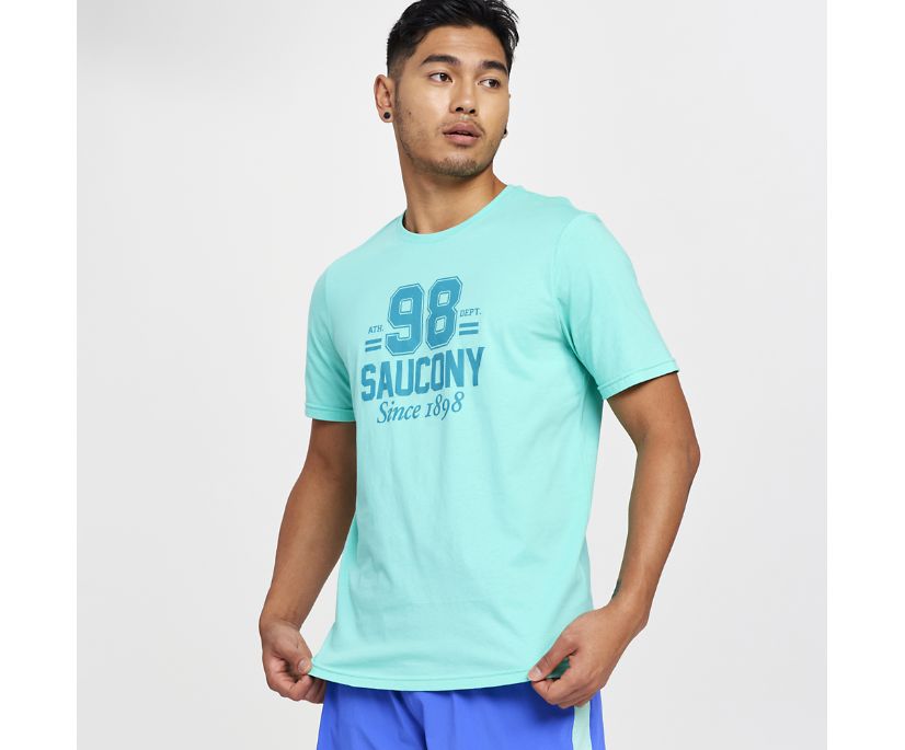 Saucony Rested T-Shirt Muške Tops Menta | L8RZR5X4