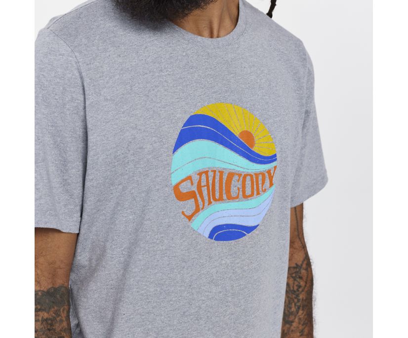 Saucony Rested T-Shirt Muške Tops Svijetlo Sive | 003CZ7GJ