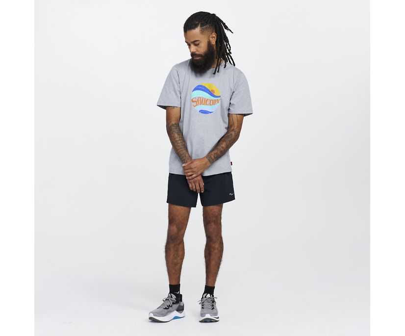 Saucony Rested T-Shirt Muške Tops Svijetlo Sive | 003CZ7GJ