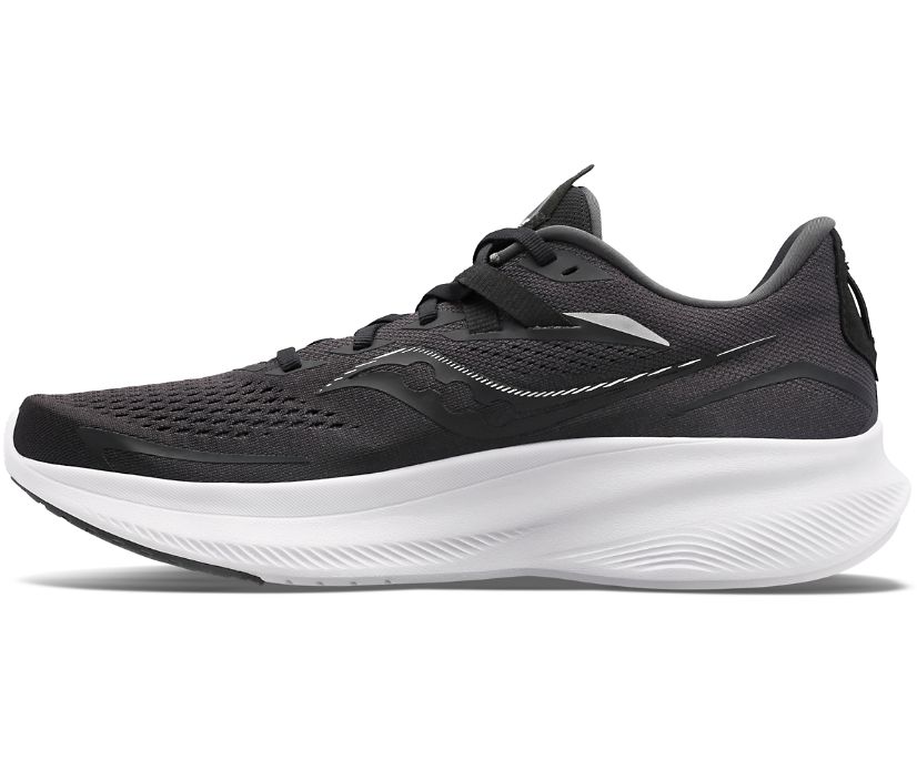 Saucony Ride 15 Wide Muške Cipele Crne Bijele | XBS2WKZY