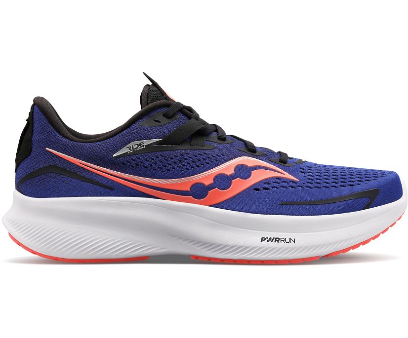 Saucony Ride 15 Wide Muške Cipele Plave Crvene | A25IDZ11