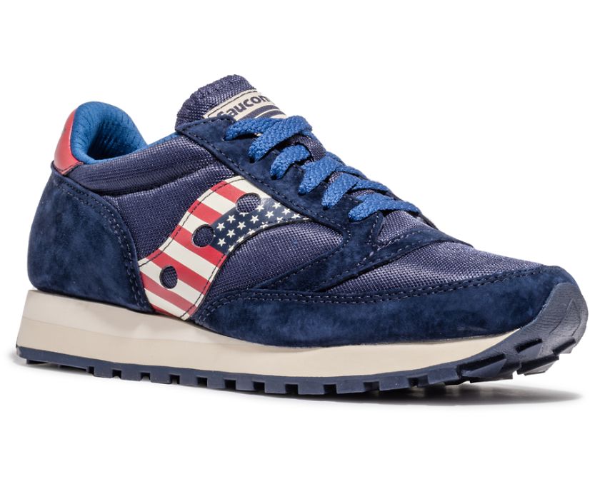 Saucony Stars & Stripes Jazz 81 Muške Cipele Crvene Bijele Plave | 6X1CTH94