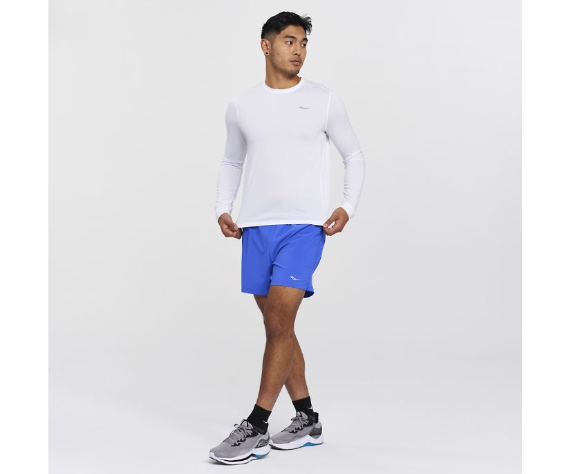 Saucony Stopwatch Long Sleeve Muške Tops Bijele | JAMZ9WK7