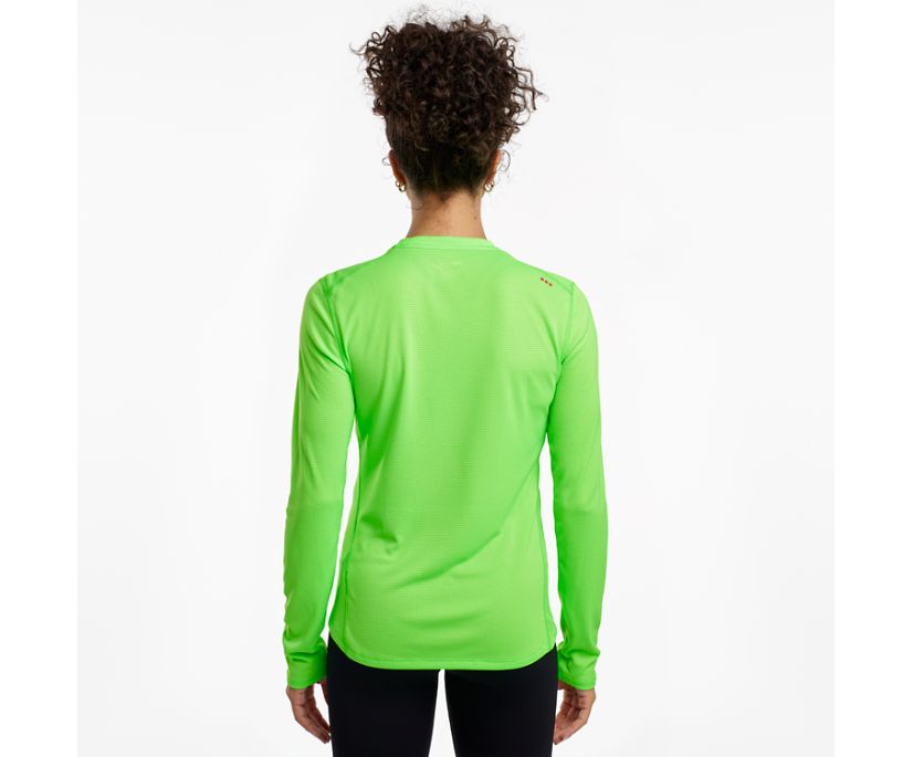 Saucony Stopwatch Long Sleeve Ženske Tops Svijetlo Zelene | NURCWK1S