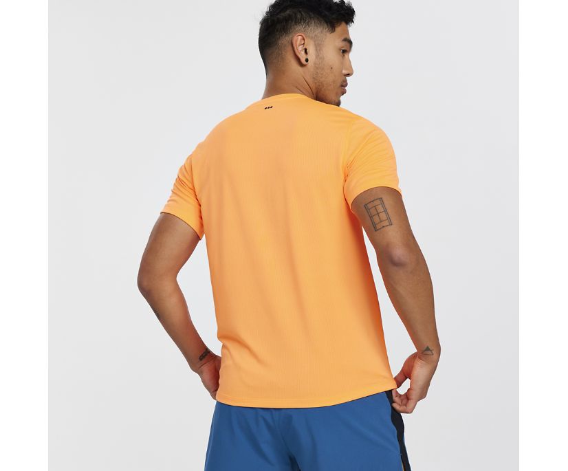 Saucony Stopwatch Short Sleeve Muške Tops Narančaste | 0PNMT39I