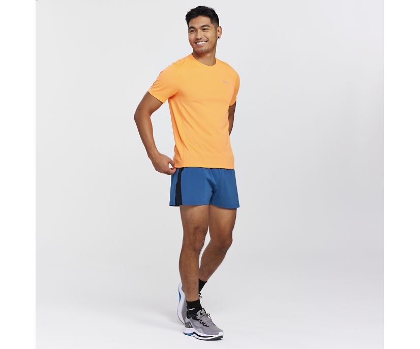 Saucony Stopwatch Short Sleeve Muške Tops Narančaste | 0PNMT39I