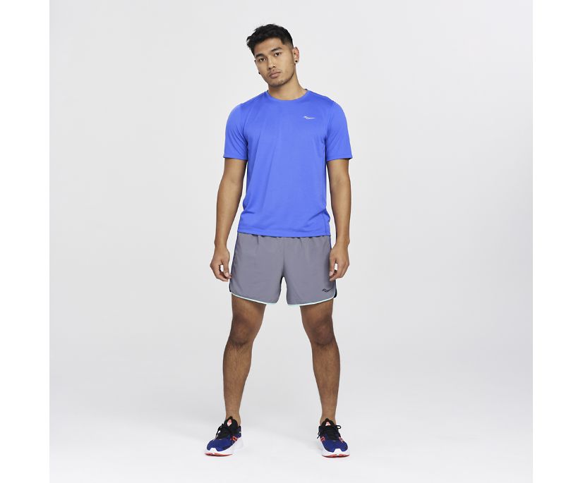 Saucony Stopwatch Short Sleeve Muške Tops Plave | 8AY1JKUU