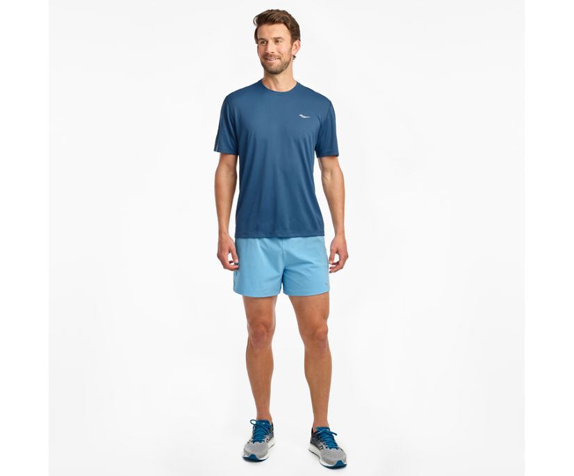 Saucony Stopwatch Short Sleeve Muške Tops Plave | GA1ZOZQ2