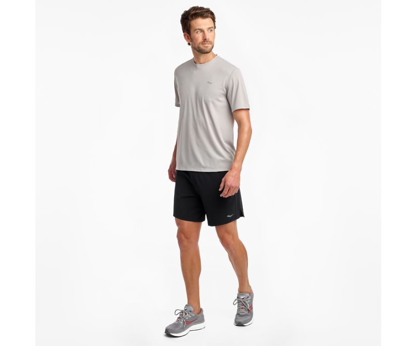 Saucony Stopwatch Short Sleeve Muške Tops Sive | PR2AOGDG