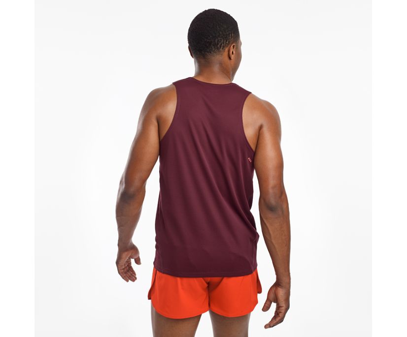 Saucony Stopwatch Singlet Muške Tops Bordo | 4ILPH632