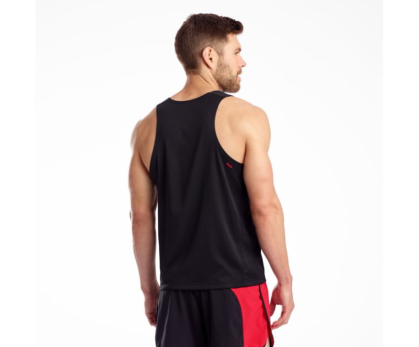 Saucony Stopwatch Singlet Muške Tops Crne | HK0QBE8A