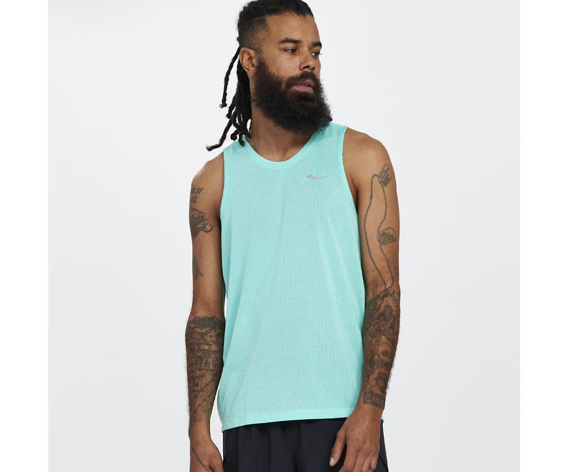 Saucony Stopwatch Singlet Muške Tops Menta | 2H2SSE13