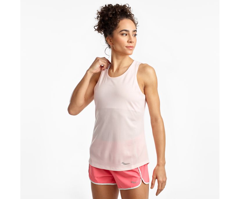 Saucony Stopwatch Singlet Ženske Tops Roze | KQ47E6YW