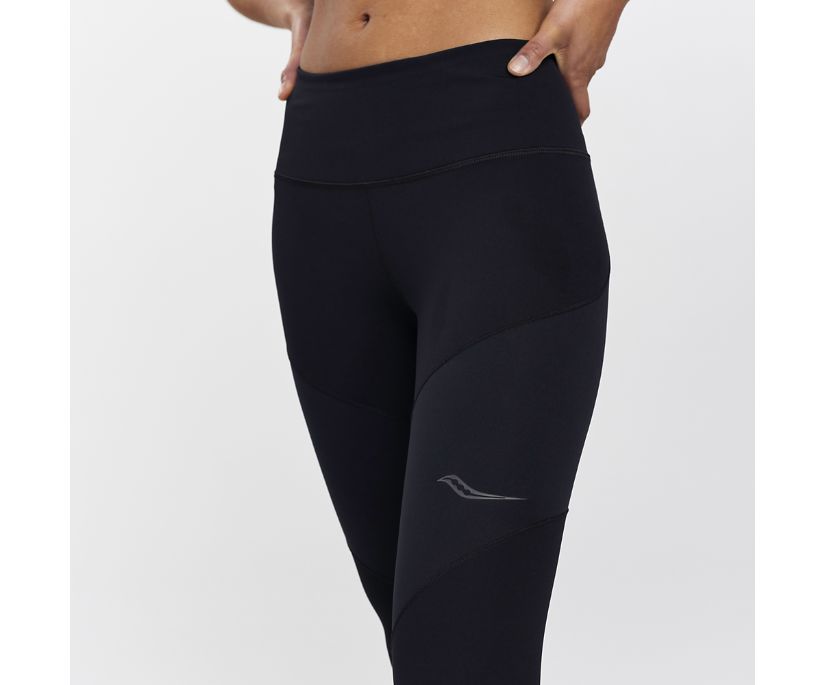 Saucony Time Trial Crop Tight Ženske Hlače Crne | FSD2VV2H