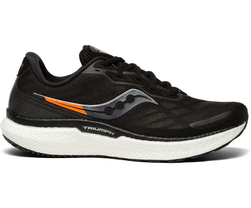 Saucony Triumph 19 Wide Muške Cipele Crne Bijele | TVT3EBHC