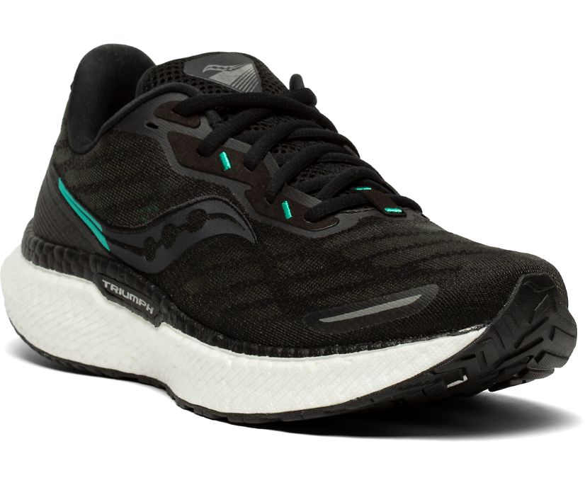 Saucony Triumph 19 Wide Ženske Cipele Crne Bijele | VYHHBXMI