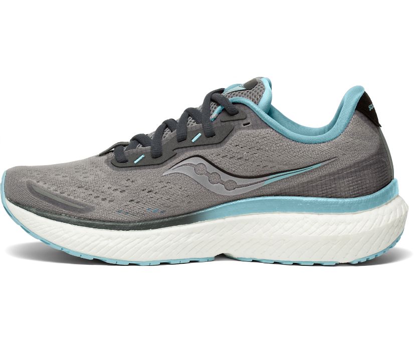 Saucony Triumph 19 Wide Ženske Running Patike Sive Svijetlo Plave | UA202FD4