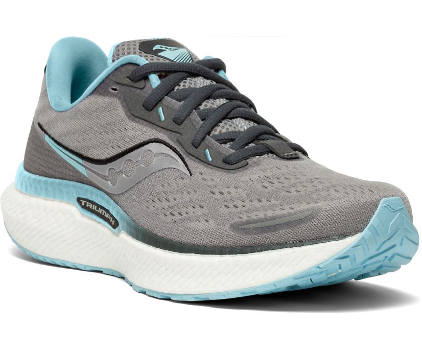 Saucony Triumph 19 Wide Ženske Running Patike Sive Svijetlo Plave | UA202FD4