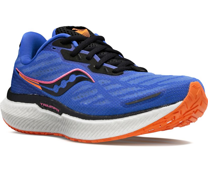 Saucony Triumph 19 Ženske Running Patike Plave Narančaste | 3SXLZ0TQ