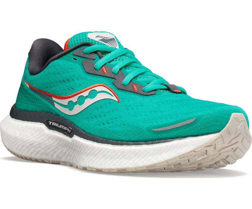 Saucony Triumph 19 Ženske Running Patike Zelene Narančaste | Q20XKVXH