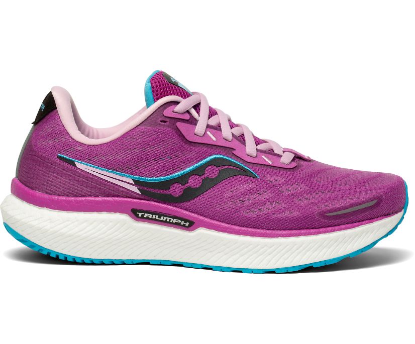 Saucony Triumph 19 Ženske Walking Patike Ljubičaste Plave | 12BFAIMR