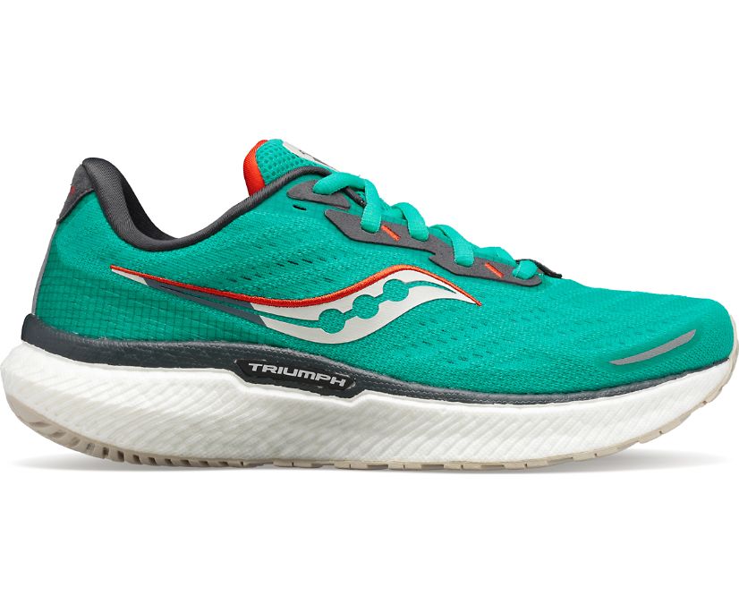 Saucony Triumph 19 Ženske Walking Patike Zelene Narančaste | 67O3F8B8