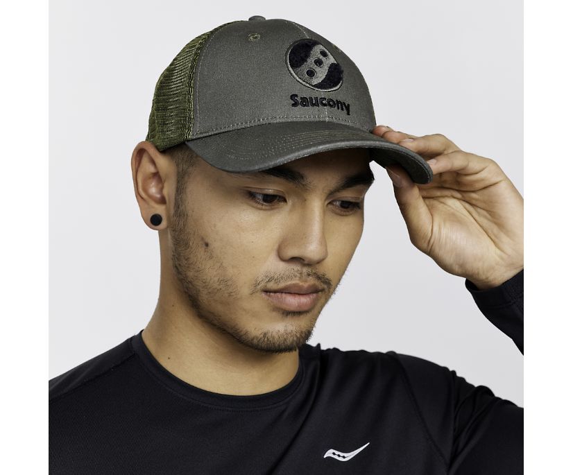 Saucony Trucker Hat Muške Šeširi Maslinasto Zelene | GUVLDGTY