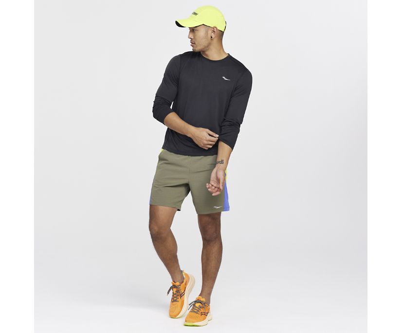 Saucony Wirebrush 7' Short Muške Hlače Maslinasto Zelene | LQFFW3EB