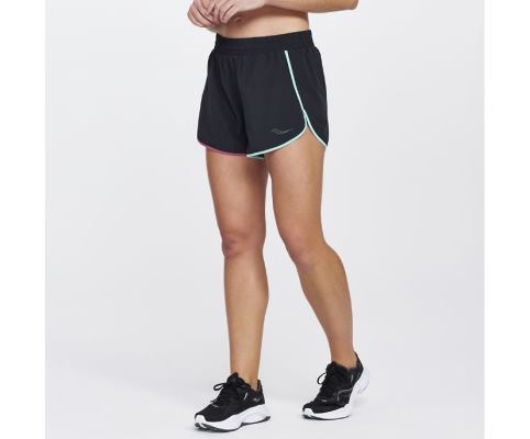 Saucony Dash 4' Short Ženske Hlače Crne | QCQ01JGN