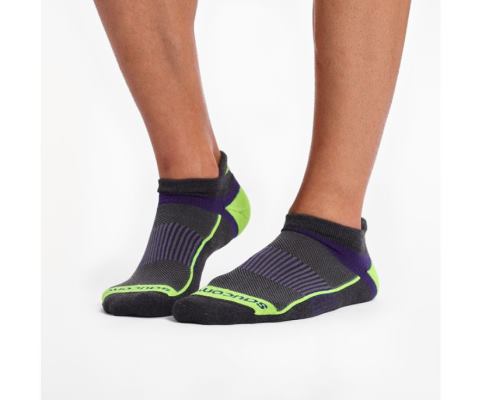 Saucony Inferno No Show Tab 3-Pack Socks Muške Čarape Tamno Sive | IKIW7PWN