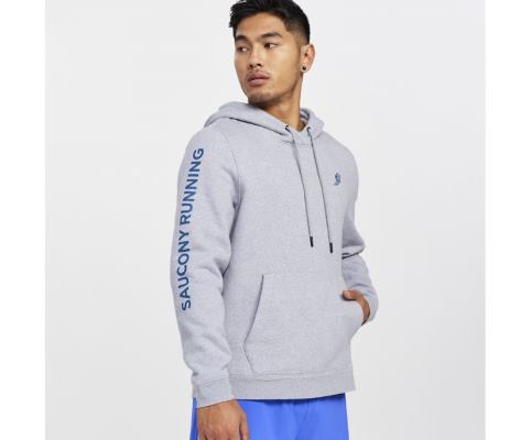 Saucony Rested Hoodie Muške Tops Svijetlo Sive | CHATWWRP