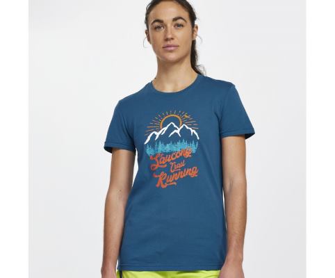 Saucony Rested T-Shirt Ženske Tops Tamnoplave | 3OAKPK4Q