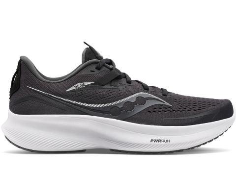 Saucony Ride 15 Wide Ženske Running Patike Crne Bijele | 2F8QFNFW