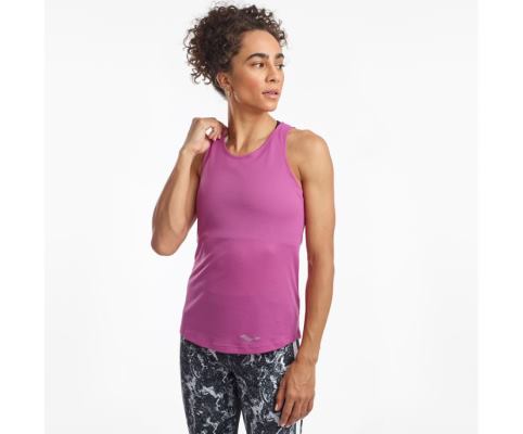 Saucony Stopwatch Singlet Ženske Tops Ljubičaste | 9P89GXBP