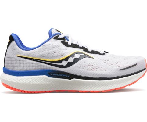 Saucony Triumph 19 Muške Running Patike Bijele Narančaste | X4LAYYJT