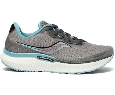 Saucony Triumph 19 Wide Ženske Cipele Sive Svijetlo Plave | 2P2US0ZX