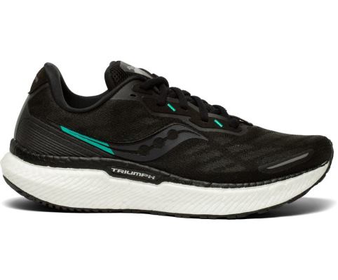 Saucony Triumph 19 Wide Ženske Walking Patike Crne Bijele | ARIE7IPO